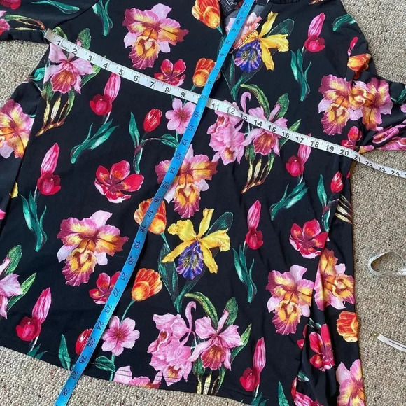 Lidy 3/4 Sleeve Boho Floral Casual Spring Summer Top Blouse Women Size L-XL - Picture 3 of 7